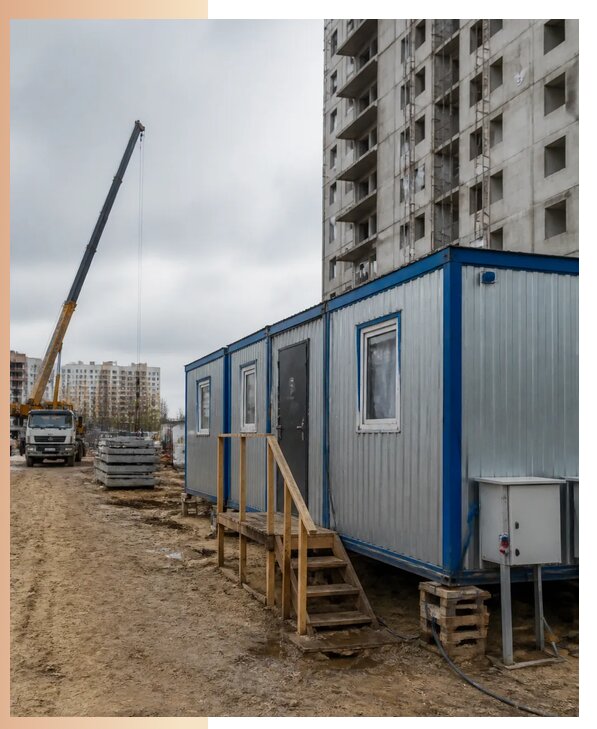 Аренда строительных вагончиков для рабочих в Новосибирске